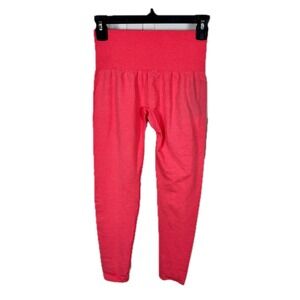 NVGTN Womens Seamless High Waisted Leggings Coral Pink Size S Gym Tights